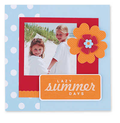 Stampin Up Summer Days Scrapbook Page