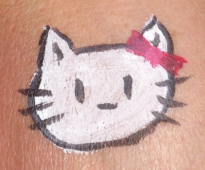 Hello Kitty cheek art